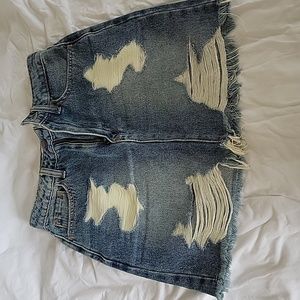 Hollister jean skirt